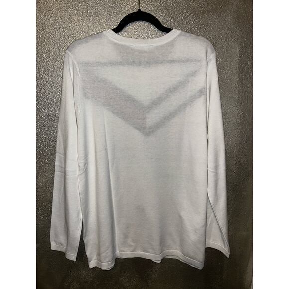 Tommy Hilfiger Ivy Retro Sweater White Red Black XL Women’s Pullover NWT - Picture 7 of 10